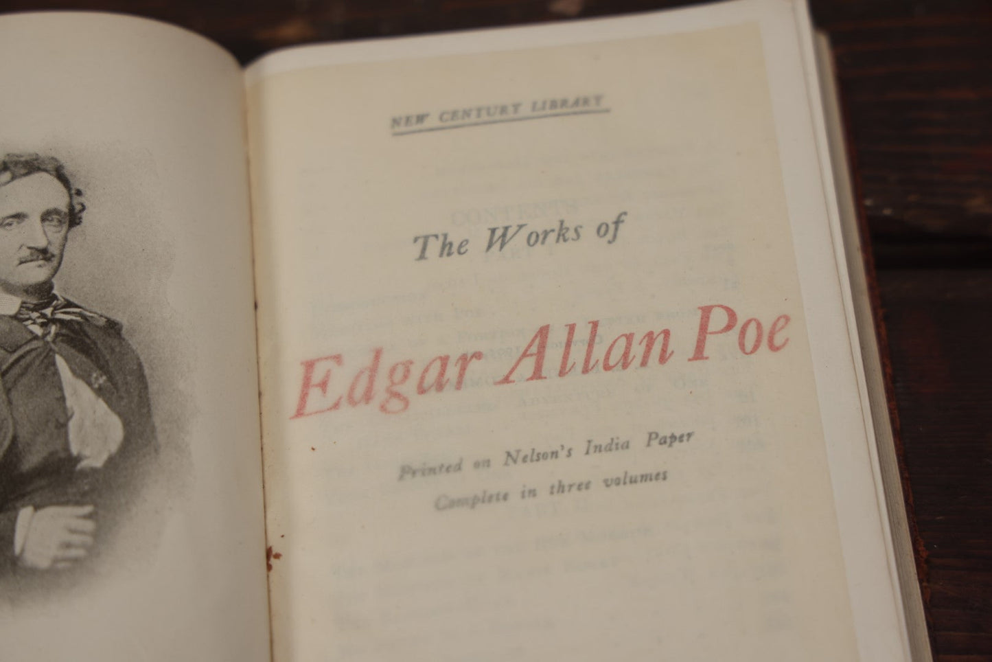 Lot 085 - "The Works Of Edgar Allan Poe" Pair Of Antique Books, A.S. Barnes & Company 1905 Editions, Volume I And Volume Iii