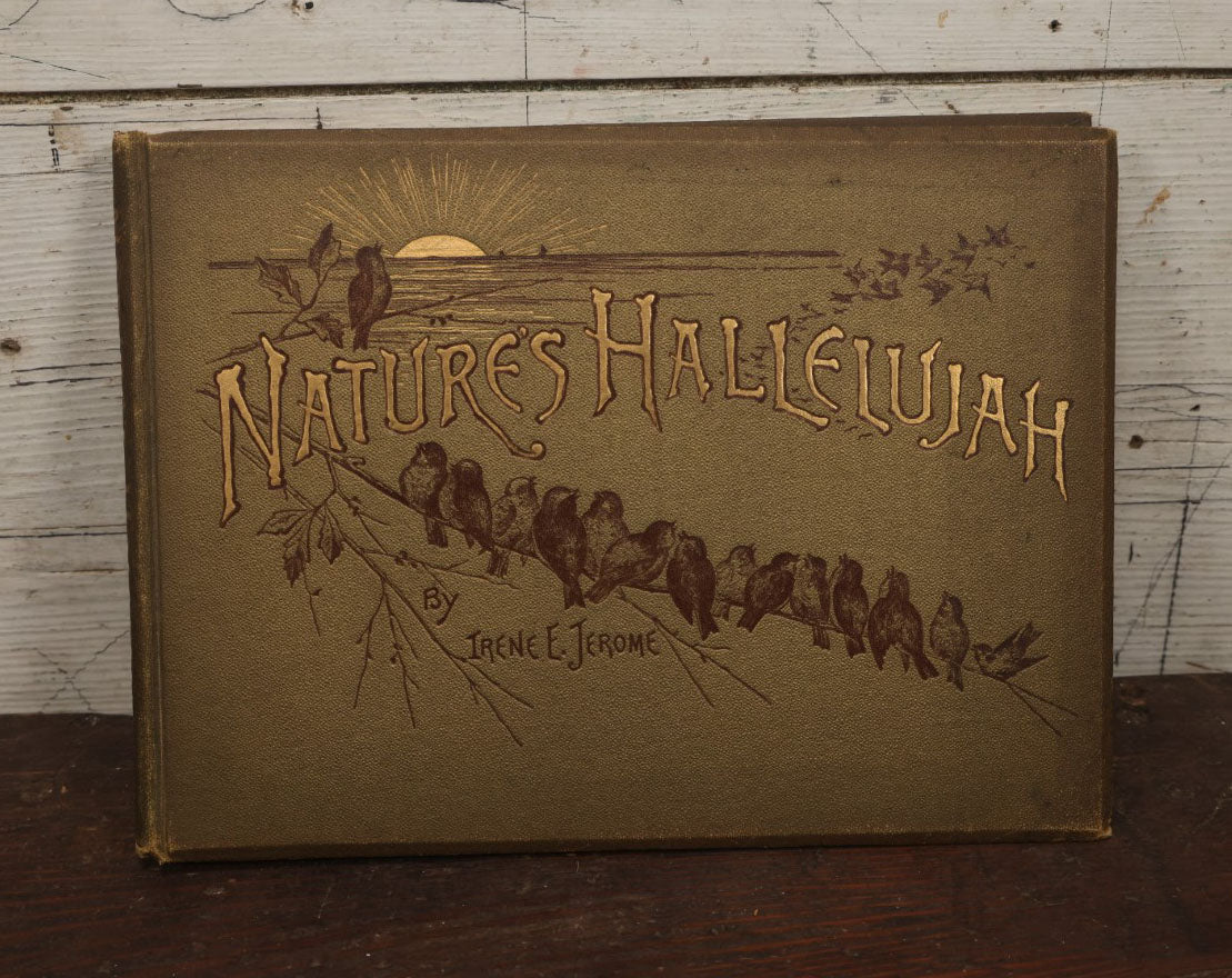 Lot 088 - "Nature'S Hallelujah" Antique Book Illustrated And Arranged By Irene E. Jerome, Profusely Illustrated With Engravings, Lee And Shepard Publishers, Boston, 1887
