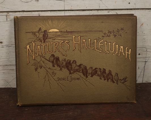 Lot 088 - "Nature'S Hallelujah" Antique Book Illustrated And Arranged By Irene E. Jerome, Profusely Illustrated With Engravings, Lee And Shepard Publishers, Boston, 1887