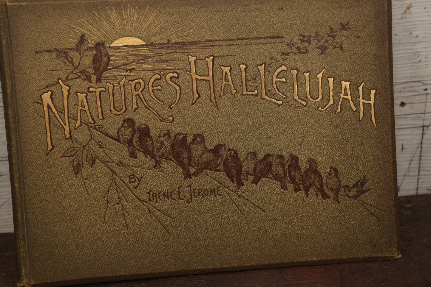 Lot 088 - "Nature'S Hallelujah" Antique Book Illustrated And Arranged By Irene E. Jerome, Profusely Illustrated With Engravings, Lee And Shepard Publishers, Boston, 1887