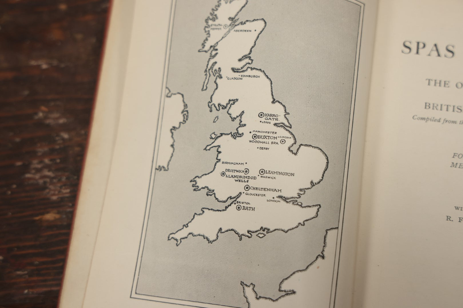 Lot 092 - "The Spas Of Britain: The Official Handbook Of The British Spa Federation" Antique Book On British Bath Houses And Spas, Medicine, Illustrated, 1920S