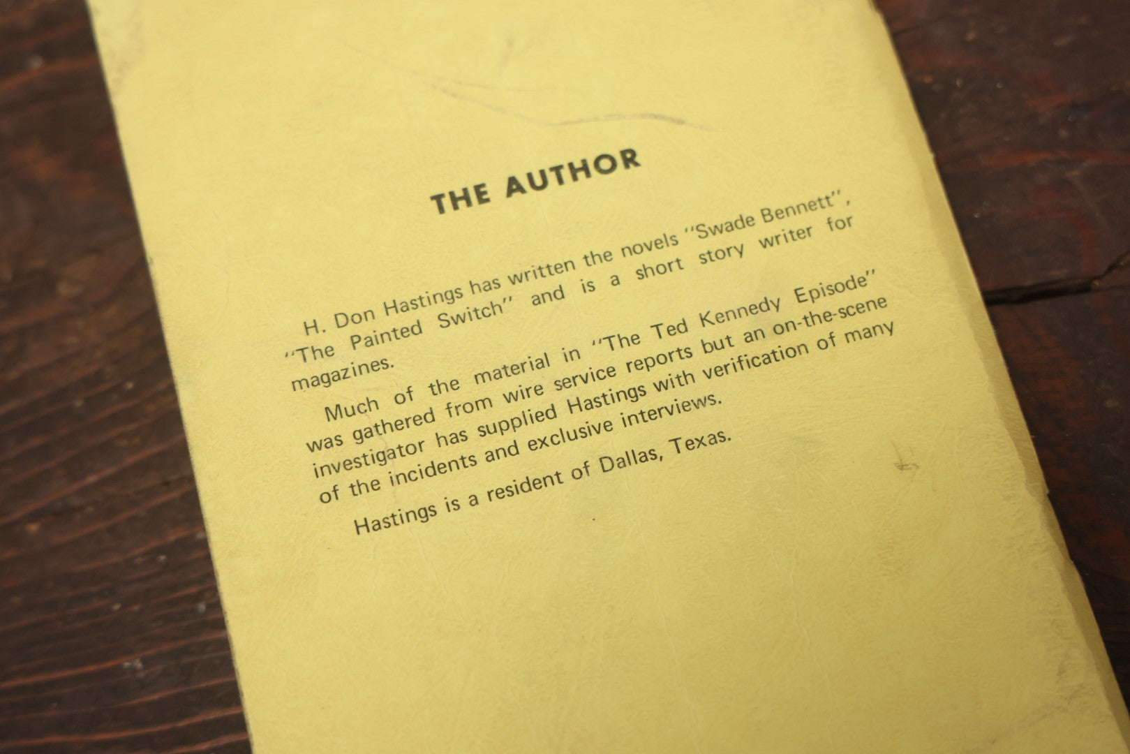 Lot 093 - "The Ted Kennedy Episode" Vintage Booklet Zine By H. Don Hastings On The Chappaquiddick Incident, Death Of Mary Jo Kopechne, Copyright 1969, Reliable Press
