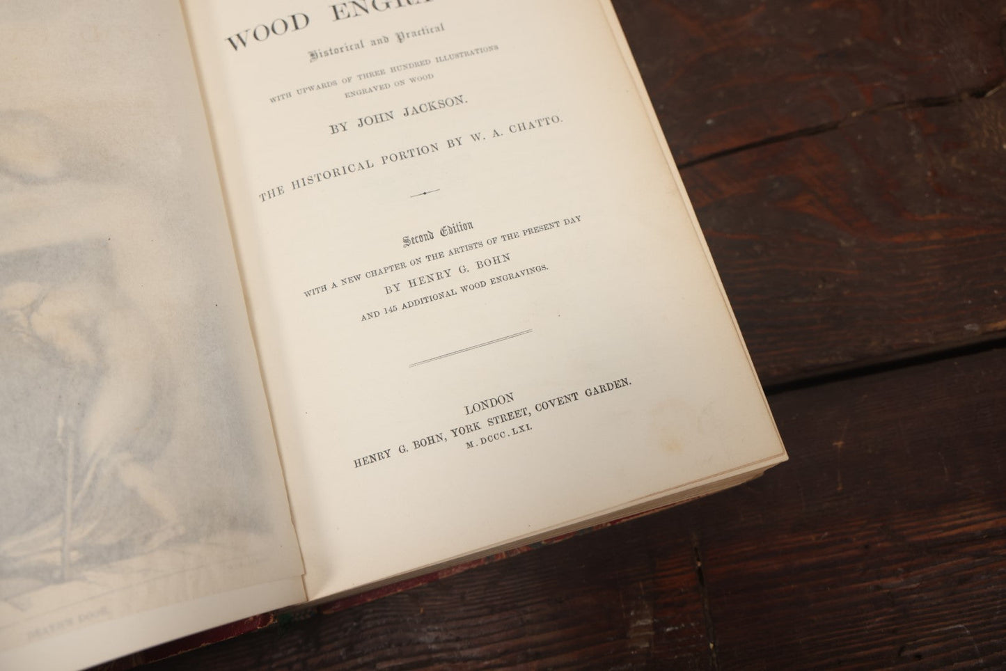 Lot 094 - "A Treatise On Wood Engraving" Antique Book On Engraving Artwork, With 300+ Illustrations, By John Jackson, Second Edition, 1861