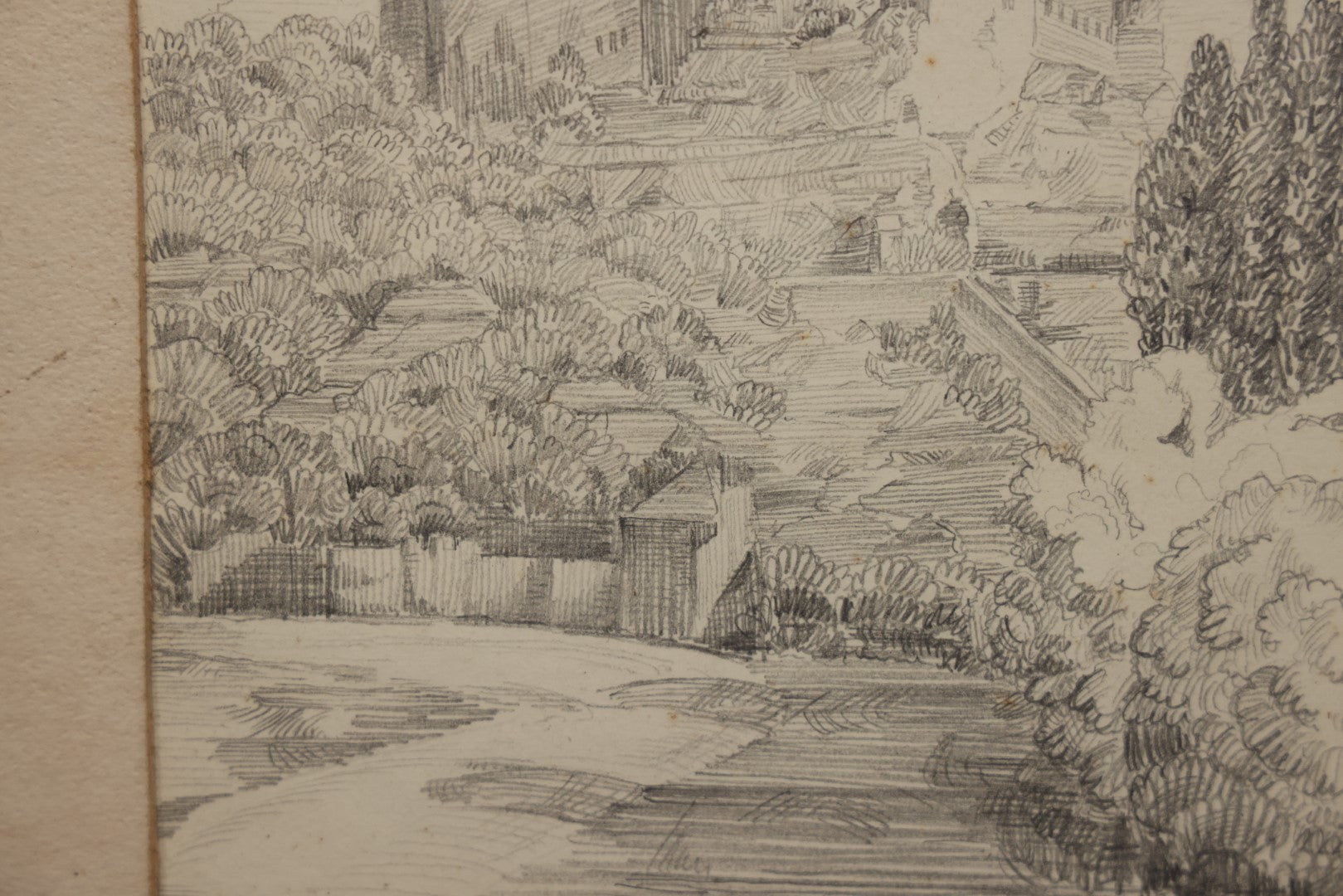 Lot 096 - Vintage Original Pencil Drawing Of Alcázar Of Segovia, Medieval Castle In Segovia Spain, After Henry Percy Huggill, Signed J.E.B. 1940, In Mat
