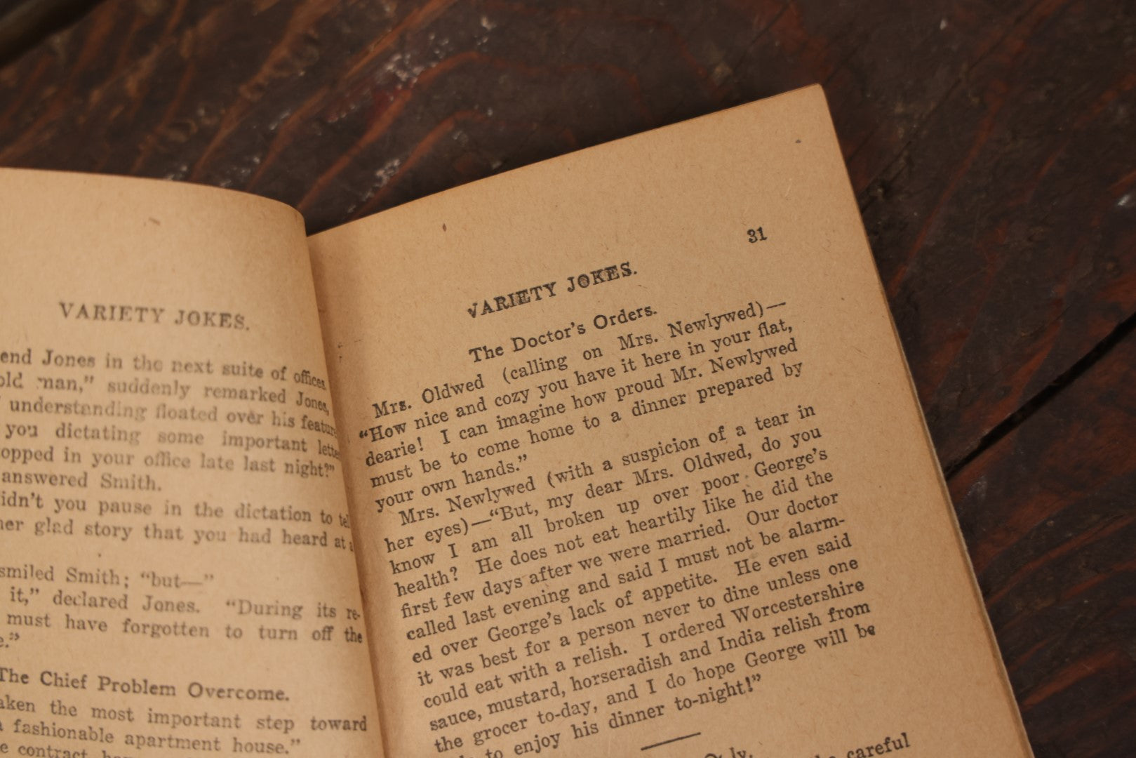 Lot 101 - "New Variety Jokes" Antique Joke Booklet, No. 34, 1908, By J. Taggart