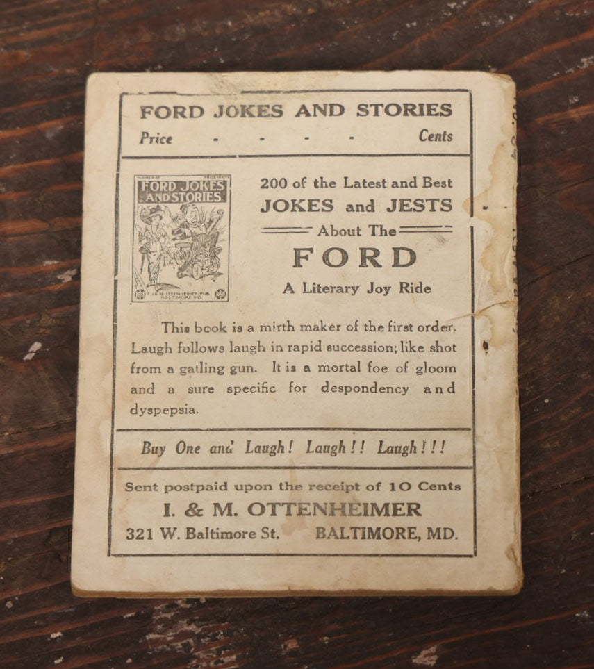 Lot 101 - "New Variety Jokes" Antique Joke Booklet, No. 34, 1908, By J. Taggart