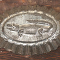 Lot 106 - Vintage Pressed Velvet Tobacco Tin Alligator Desert Mold Novelty
