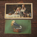 Lot 109 - Pair Of Antique Phonograph Trade Cards, Including The Victor V Victrola Advertisement