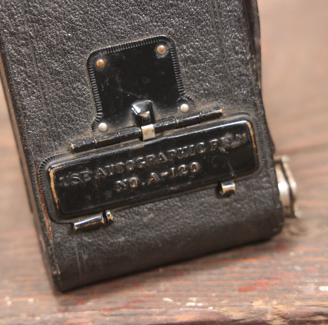 Lot 110 - Eastman Kodak No. 2 Folding Autographic Brownie Antique Camera, Uses Film No. A-120, With Custom D.L. Monogram On Front