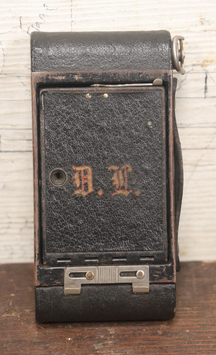 Lot 110 - Eastman Kodak No. 2 Folding Autographic Brownie Antique Camera, Uses Film No. A-120, With Custom D.L. Monogram On Front