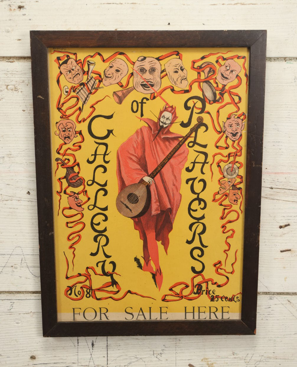 Lot 002 - Antique Devil Magazine Cover Advertisement, Gallery Of Playe ...