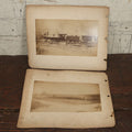Lot 009 - Pair Of Antique Mounted Railroad Train Locomotive Photographs, Likely Pittsburgh And Connellsville Railroad, Circa 1880s, With Workers Visible