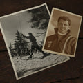 Lot 138 - Pair Of Vintage Skiing Photos, Including Handsome Ski Instructor From Ward Hill, Shrewsbury, Massachusetts, And Harry Labroad Skiing