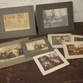 Lot 140 - Grouping Of Eight Antique Boarded Photos Of Groups Of People Outside, Turn Of The Century, Including Houses, Interior Shots, And More