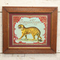Lot 015 - Antique Royal Tiger Crate Label, Framed And Matted, Likely From A Grape Crate, 15" x 13"