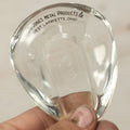 Lot 072 - Vintage Glass Bedpan Novelty Advertising Paperweight, The Jones Metal Products Co., West Lafayette, Ohio, "Relax"