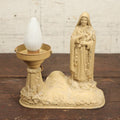 Lot 082 - Vintage Pot Metal Figural Religious Lamp With St. Therese Of Lisieux, "Little Flower Of Jesus," Working, With Bulb, No Power Switch, See Notes