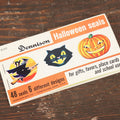Lot 085 - Vintage Halloween Seals By Dennison, Framingham, Massachusetts, 48 Seals With Six Designs, Witch, Cat, Pumpkin, Etc., No 80-933
