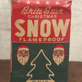 Lot 087 - Vintage Brite Star Christmas Snow Mic Flakes Powder 3 Ounce Box, With Christmas Tree And Santa Claus Graphics, Wrapped In Plastic, Some Contents, By Brite Star Mfg. Co., Philadelphia, Pennsylvania