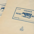 Lot 089 - Grouping Of Ten New Old Stock N.O.S. Wax Paper Butter Packing Papers Wrappers, Unused, Choice Dairy Butter, Made By Patapar Brand Vegetable Parchment