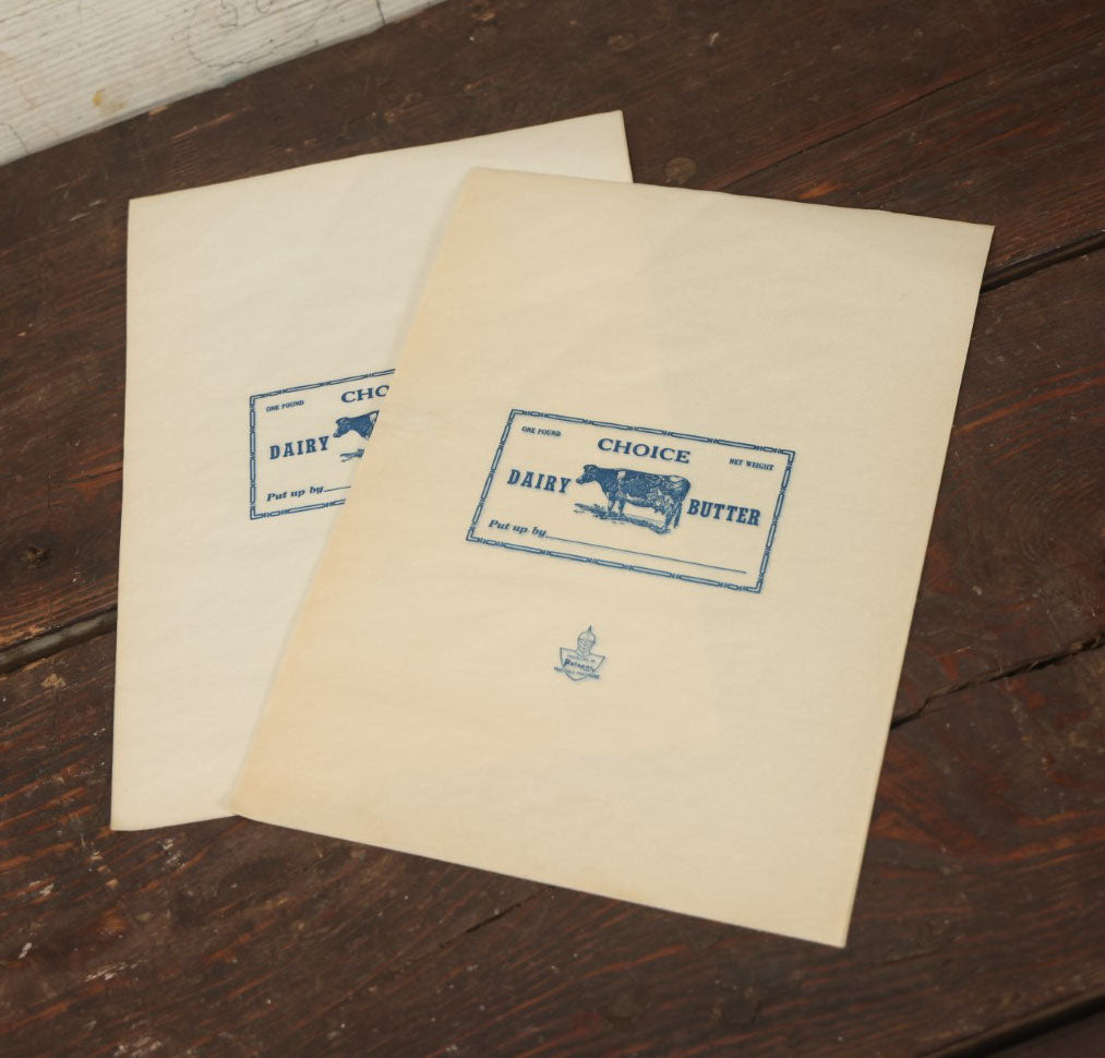 Old Packing Lot 089 - Grouping Of Ten New Old Stock N.O.S. Wax Paper Butter Packin ...