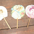 Lot 100 - Grouping Of Three Antique Paper Advertising Fans For True's Elixir, Meader's Flower Shop, And The Radcliffe Shoe
