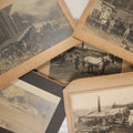 Lot 039 - Grouping Of Five Antique Boarded Occupational Photographs Of Men Working And Their Horses, Beasts Of Burden, Logging And Other Job Sites