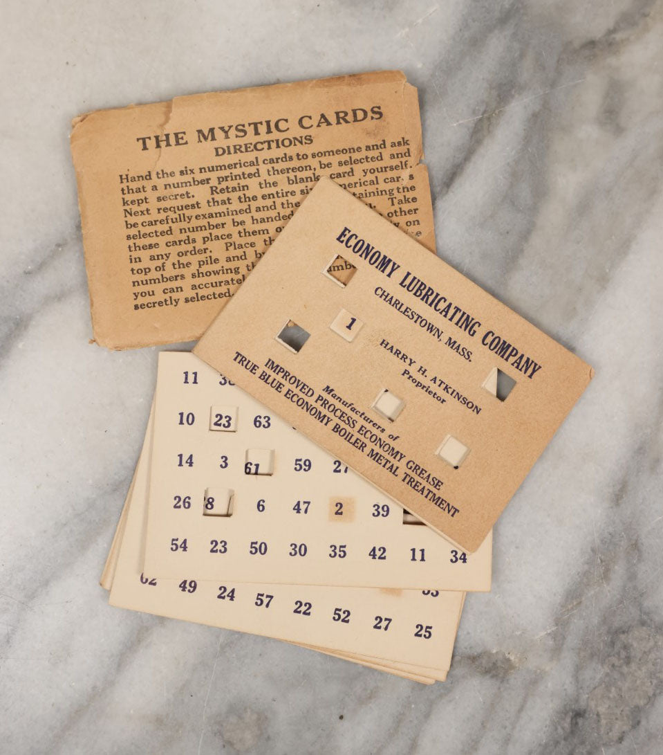 Lot 053 - The Mystic Cards, Vintage Advertising Magic Card Trick, Adve ...