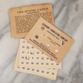 Lot 053 - The Mystic Cards, Vintage Advertising Magic Card Trick, Advertising Economy Lubricating Company, Charlestown, Massachusetts, With Instructions And Folder