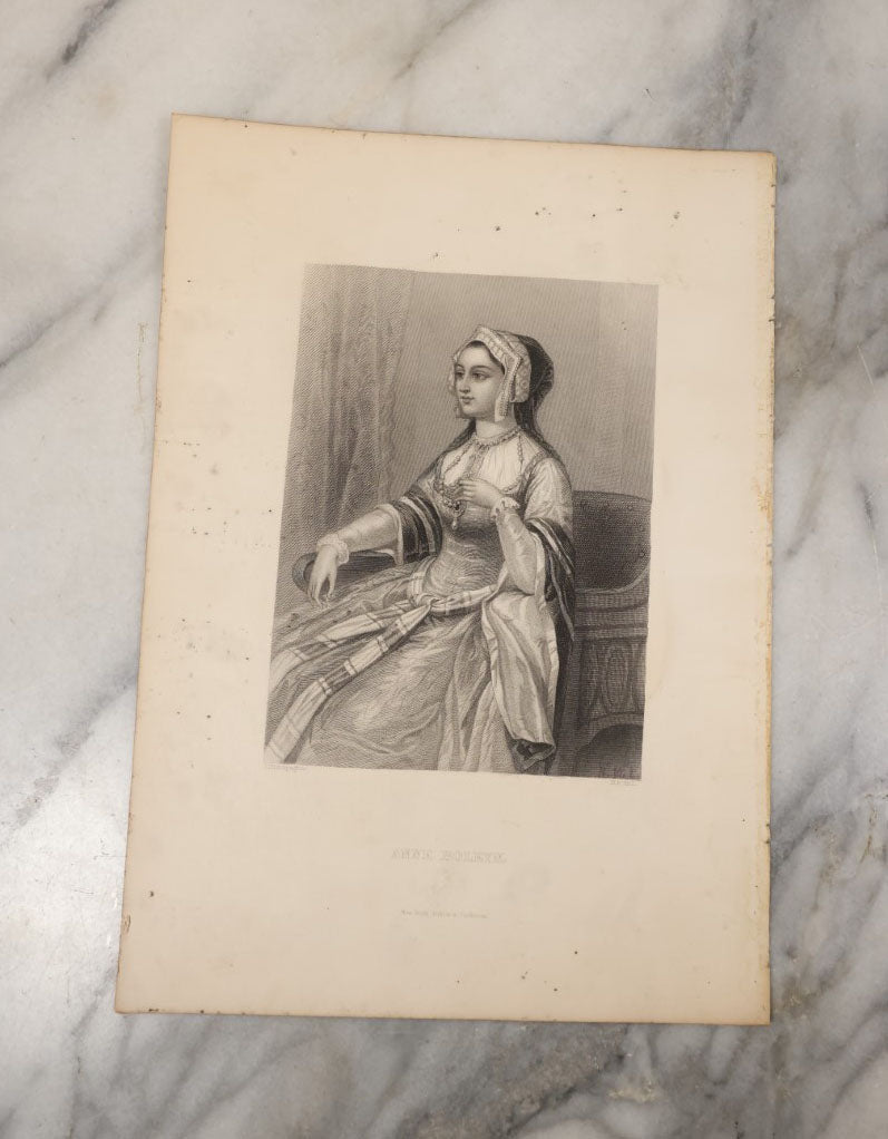 Lot 057 - Grouping Of 15 Engraved Bookplates Of Famous Historical Women, Including Joan Of Arc, Marie Antoinette, Anne Boleyn, And More, Late 19th Century