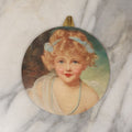 Lot 071 - Antique Wall Hanging Medallion Of Little Girl, "The Spring Of Youth," By Raphael Tuck & Sons, No. 6213