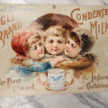Lot 073 - Antique Lithographed Advertisement, Gail Borden Eagle Brand Condensed Milk, The Best Food For Infants And Children, With Three Children At Center