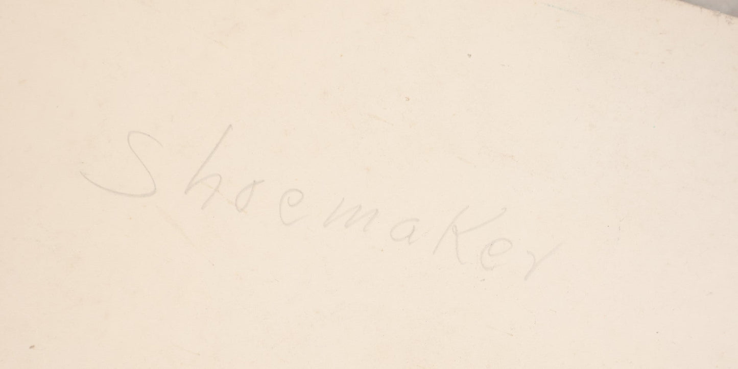 Lot 090 - Pair Of Vintage Chinese Rubbins Of A Man And Woman, Pencil Writing On Reverse Identifies Them As Shoemakers