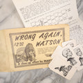 Lot 101 - Wrong Again Watson, Vintage Magic Card Trick With Original Folder, Cards, And Instructions, Sherlock Holmes Themed Magic Trick, A Close-Up Effect By Martin Lewis