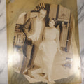 Lot 110 - Pair Of Poor Condition Large Size Vaudeville Era Promo Photos, With "Dolly" Floral Arrangement, Unknown Origin, Very Damaged, Worn