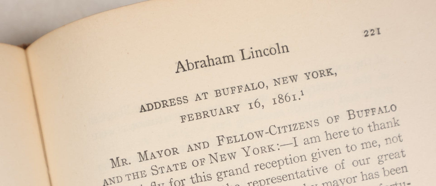 Lot 130 - "The Writing Of Abraham Lincoln" Antique Book, Centennial Edition, Edited By Arthur Brooks Lapsley, With An Introduction By Theodore Roosevelt, Volume 5, 1858-1862, Published By P.F. Collier & Sons, New York, 1906