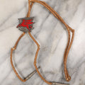 Lot 145 - Single Junk Drawer Finding, Vintage Pegasus Mobil Gas Bolo Tie Slide With Worn, Cracked Bolo Tie