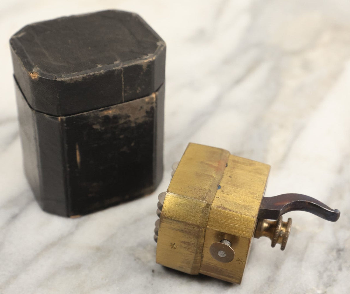 Fleam Spring Loaded Lot 004 - Antique Brass Spring Loaded Bloodletting Fleam, Medical Devi ...