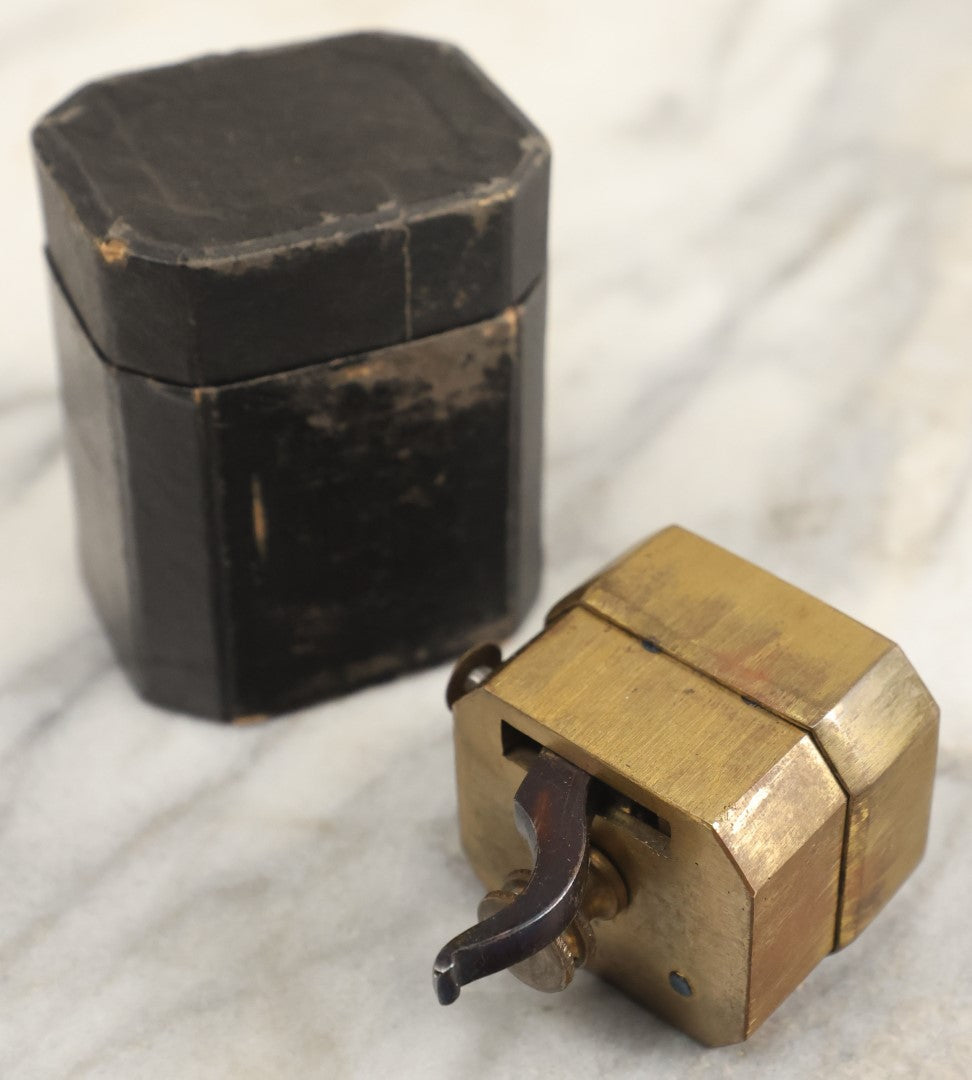 Fleam Spring Loaded Lot 004 - Antique Brass Spring Loaded Bloodletting Fleam, Medical Devi ...