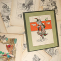 Lot 166 - Grouping Of 20+ Vintage Loose Bookplate Illustrations Of Anthropomorphic Animals As Drawn By Joseph J. More, From The Animals Of Aesop's Fables, Circa 1900