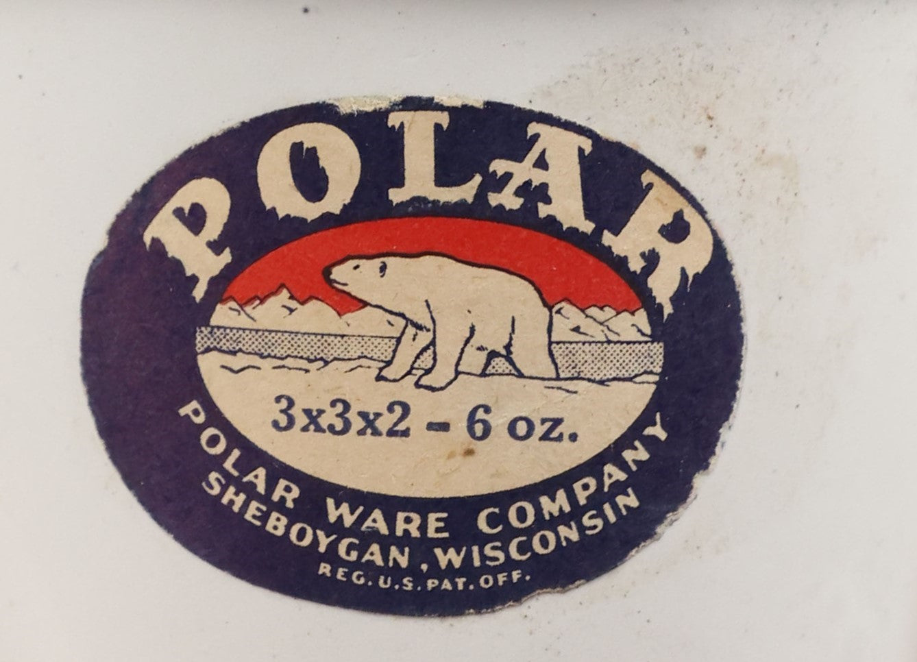 Lot 194 - Grouping Of Nine New Old Stock N.O.S. Enamel Cups By Polar Ware Company, Sheboygan, Wisconsin, With Original Paper Labels, Eight Completely Unopened, In Original Wrapping