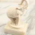 Lot 200 - Vintage Italian Faux Marble Elephant Statue, With Original Sticker, Made In Italy