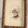 Lot 060 - Antique Framed Cabinet Card Photo Of Poet Henry Wadsworth Longfellow, Note Loss To Frame Gesso, Frame Has Kickstand