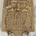 Lot 065 - Vintage Solid Brass Lion Or Dragon Head Door Knocker, Likely Korean