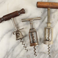 Lot 081 - Grouping Of Three Antique Or Vintage Wood And Metal Corkscrew Wine Bottle Openers, Brand Include Williams, Monopol, And The Christian Brothers, Germany, One Lot One Money