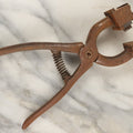 Lot 083 - Vintage Metal Cattle I.D. Tattoo Outfit, Ear Stamper, Brander, By O.M. Franklin Serum Co.