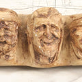 Lot 094 - Antique Seven Deadly Sins Monks And Devil / Satan Chalkware Pipe Rack Holder, In White Chalkware, Note Various Chips, Losses