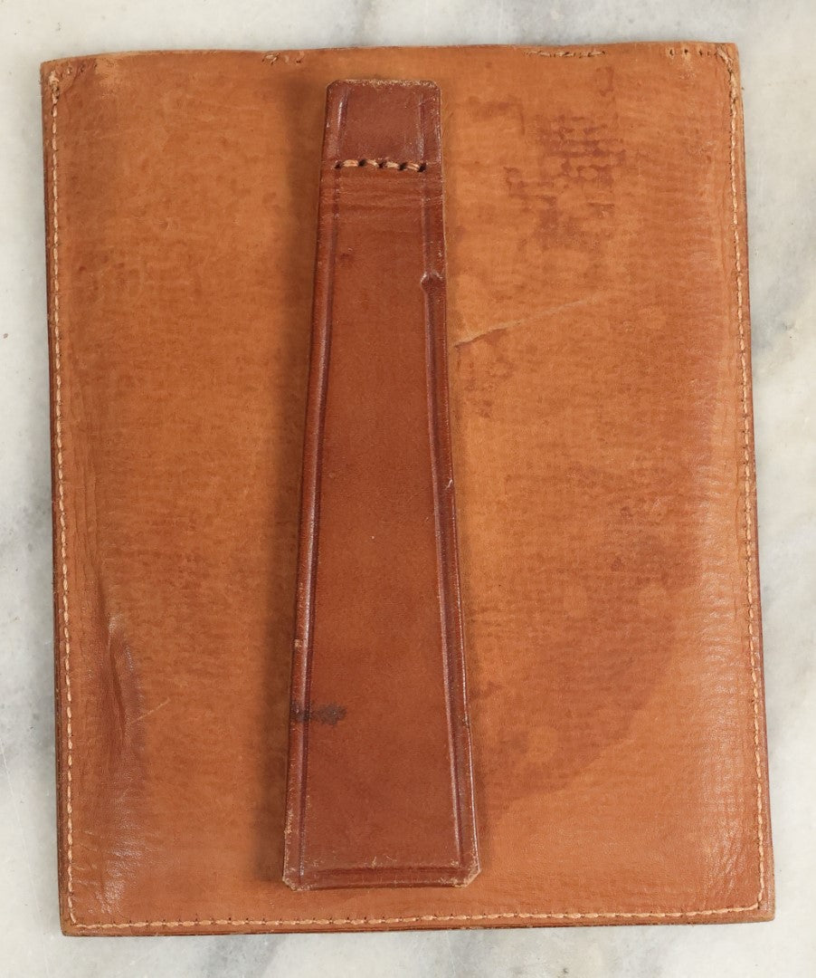 Lot 112 - Antique Carte De Visite C.D.V. Photograph Of An Old Man With A Big White Beard In Custom Tooled Leather Frame With Kickstand