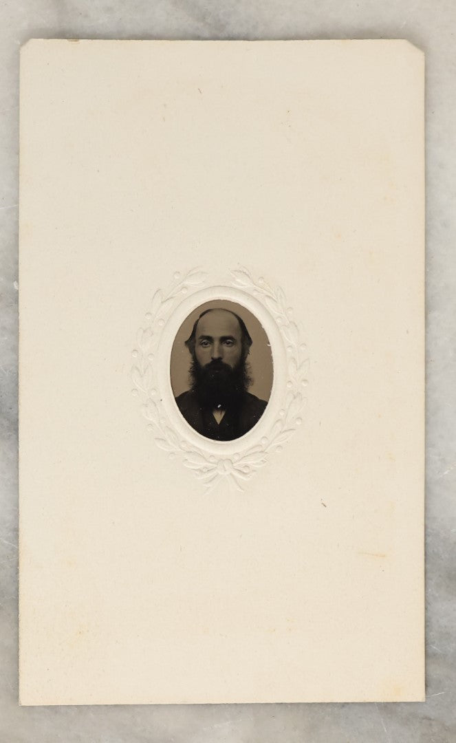 Lot 132 - Grouping Of Fifteen Antique Tintype Photographs Of Men, Including Old Man With White Hair And Grin, Bearded Man In Hat, Man With Large Mustache, Man With Nautical Backdrop, And Others