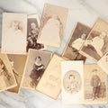 Lot 139 - Grouping Of 10+ Antique Carte De Visite C.D.V. Photographs Of Small Children And Babies Including Young With In Hat With Odd Shaped Head, Smiling Boy, And More